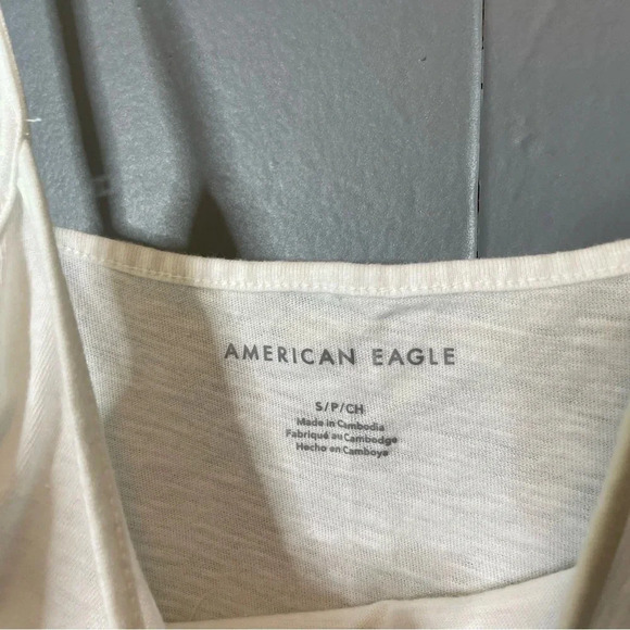 NWT American eagle cropped white peplum tank top size small - Picture 5 of 10